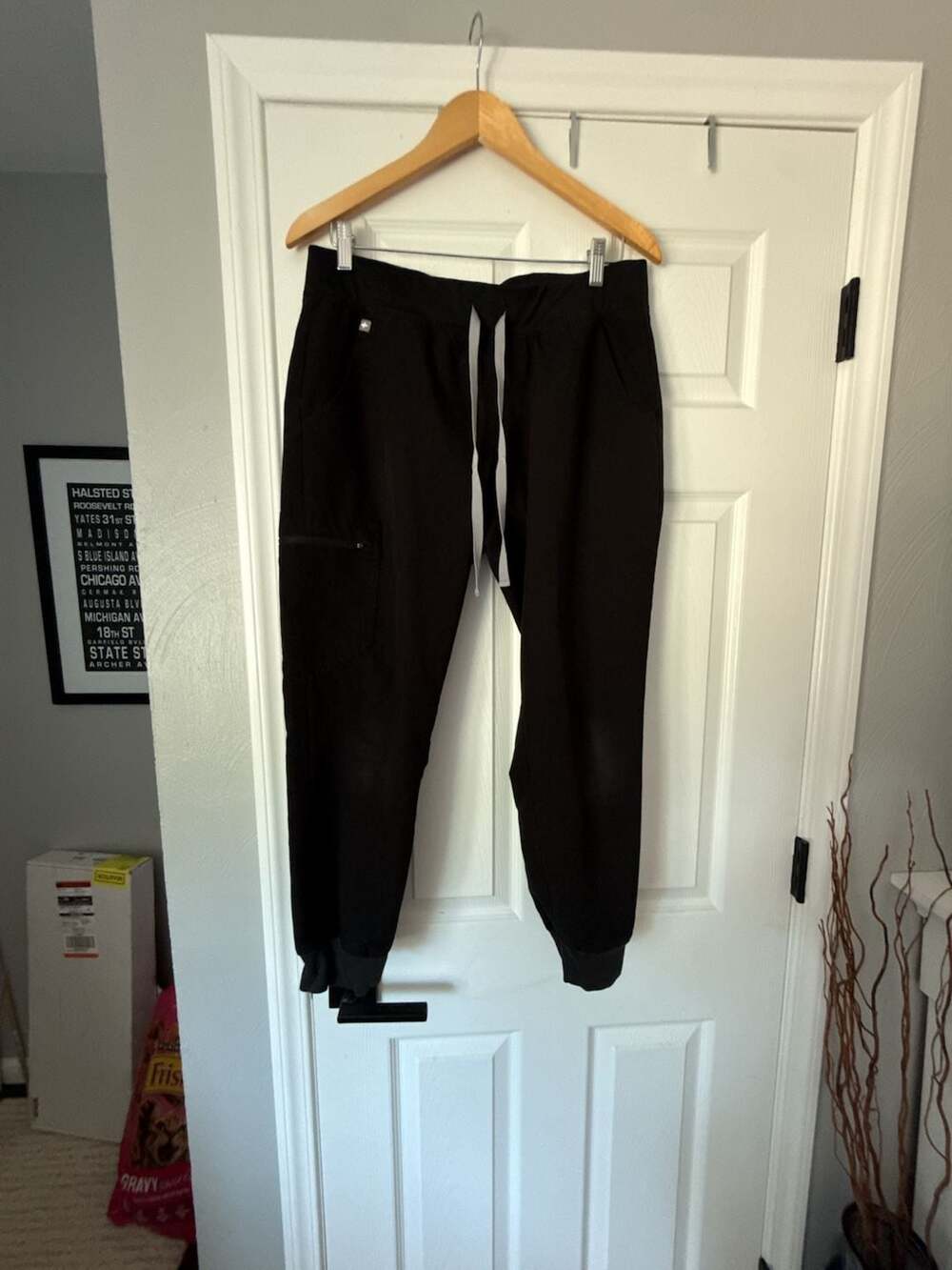FIGS Technical Collection Black Scrub Pants Joggers